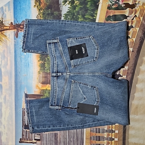 Hudson Thalia Distressed Straight‎ Ankle Raw Hem Jeans Size 27 NWT - Picture 7 of 9